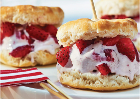 Strawberry Shortcake Ice Cream Sandwiches